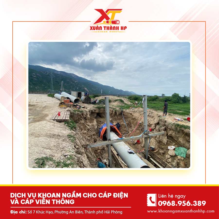Dịch vụ khoan ngầm cho cáp điện và cáp viễn thông